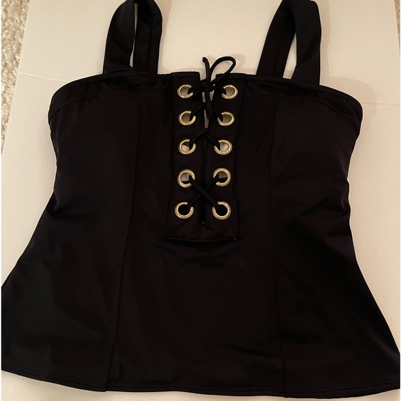 Venus Black spaghetti strap, top lace up in front size small - Picture 1 of 8